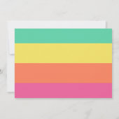 Aangepaste Rainbow Sherbet Color Block Stripe Bedankkaart (Achterkant)