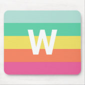Aangepaste Rainbow Sherbet Color Block Stripe Muismat (Voorkant)
