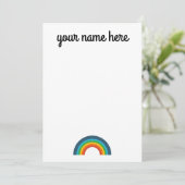 Aangepaste Rainbow Stationery Notecards Bedankkaart (Staand voorkant)