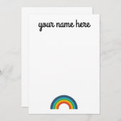 Aangepaste Rainbow Stationery Notecards Bedankkaart (Voorkant / Achterkant)