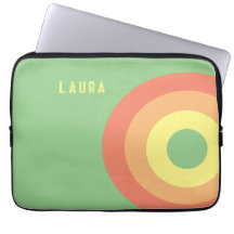 Aangepaste Rainbow Target Laptoptas – groen, perzi