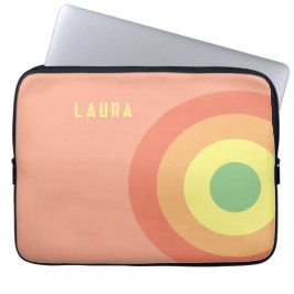 Aangepaste Rainbow Target Laptoptas – groen, perzi Laptop Sleeve