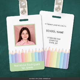 Aangepaste Rainbow Teacher Naam Foto-ID Badge