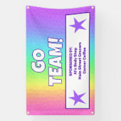 Aangepaste Rainbow Team-banner Spandoek (Verticaal)