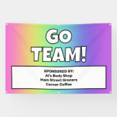 Aangepaste Rainbow Team-banner Spandoek (Horizontaal)