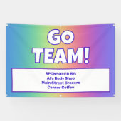 Aangepaste Rainbow Team-banner Spandoek (Horizontaal)