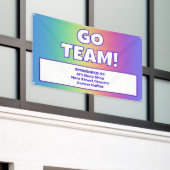 Aangepaste Rainbow Team-banner Spandoek (Buitenkant Gebouw)