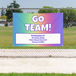 Aangepaste Rainbow Team-banner Spandoek