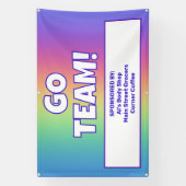 Aangepaste Rainbow Team-banner Spandoek (Verticaal)