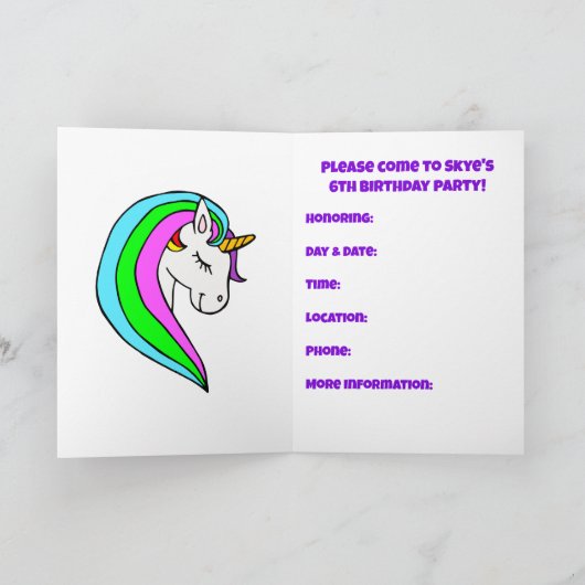 Aangepaste Rainbow Unicorn (Binnen)