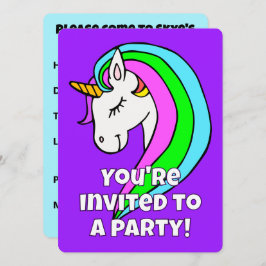 Aangepaste Rainbow Unicorn Kaart