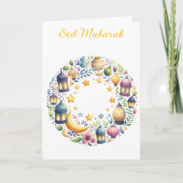 Aangepaste Ramadan Kareem & Eid Mubarak Groet Kaart