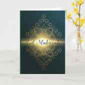 Aangepaste Ramadan Kareem & Eid Mubarak Groet Kaart (Gele Bloem)