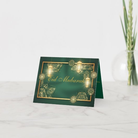 Aangepaste Ramadan Kareem & Eid Mubarak Groet Notitiekaartje (Voorkant)