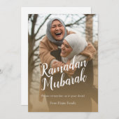 AANGEPASTE Ramadan Mubarak Eid Mubarak Foto Feestdagenkaart (Voorkant / Achterkant)