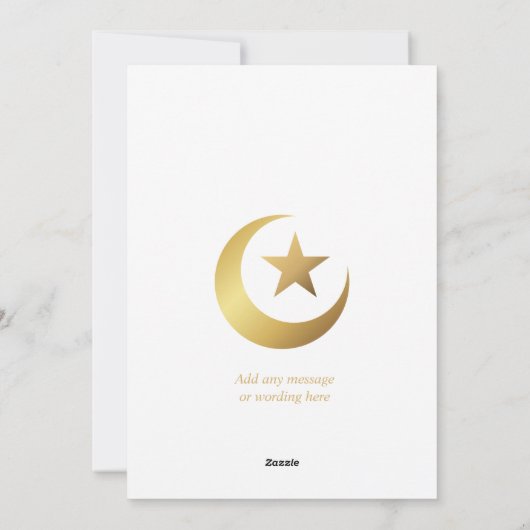 Aangepaste Ramadan Mubarak Eid Mubarak Foto Feestdagenkaart (Achterkant)