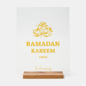 Aangepaste Ramadan Mubarak Maan Kijken Dua Transpa Acryl Bord (Voorkant)