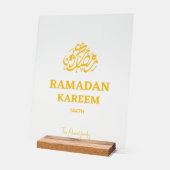 Aangepaste Ramadan Mubarak Maan Kijken Dua Transpa Acryl Bord (Hoek)
