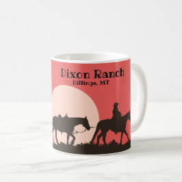 Aangepaste Ranch Cowboy Horse Westerne Sky Coffee  Koffiemok
