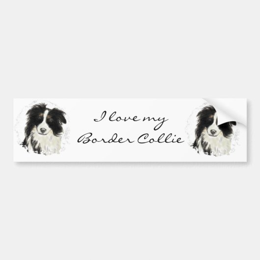 Aangepaste rand-collie - Collectie voor honden Bumpersticker (Voorkant)