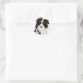 Aangepaste rand-collie - Collectie voor honden Ronde Sticker (Tas)