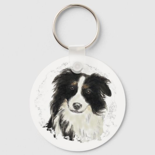 Aangepaste rand-collie - Collectie voor honden Sleutelhanger (Voorkant)