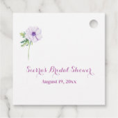 Aangepaste Ranunculus & Anemones Bruids- Dankjewel Bedankjes Labels (Achterkant)