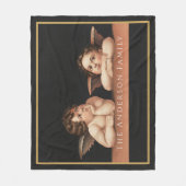 Aangepaste Raphael Cherub Vintage Renaissance Kuns Fleece Deken (Voorkant)