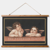 Aangepaste Raphael Cherub Vintage Renaissance Kuns Hangend Wandkleed (Voorkant)