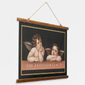 Aangepaste Raphael Cherub Vintage Renaissance Kuns Hangend Wandkleed (Gebogen)