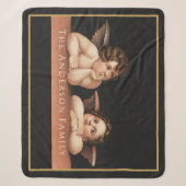 Aangepaste Raphael Cherub Vintage Renaissance Kuns Sherpa Deken (Voorkant)