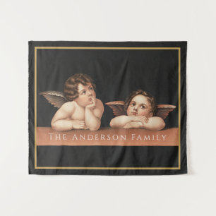 Aangepaste Raphael Cherub Vintage Renaissance Kuns Wandkleed