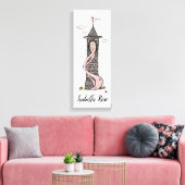 Aangepaste Rapunzel-prinses in tower Canvas Afdruk (Insitu (Woonkamer))