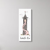 Aangepaste Rapunzel-prinses in tower Canvas Afdruk (Voorkant)