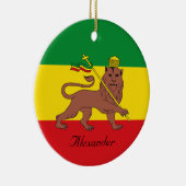 Aangepaste Rastafaire vlag van Ethiopië Lion Judah Keramisch Ornament (Rechts)