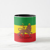 Aangepaste Rastafaire vlag van Ethiopië Lion Judah Mok (Midden)