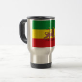 Aangepaste Rastafaire vlag van Ethiopië Lion Judah Reisbeker (Voorkant links)