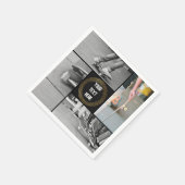 Aangepaste rasterfoto-collage en tekst tienerjonge servet (Hoek)