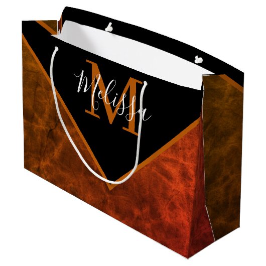 Aangepaste rawhide groot cadeauzakje (Achterkant Gekanteld)