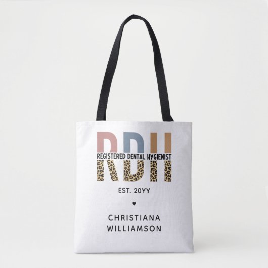 Aangepaste RDH cadeaus voor geregistreerde mondhyg Tote Bag (Voorkant)