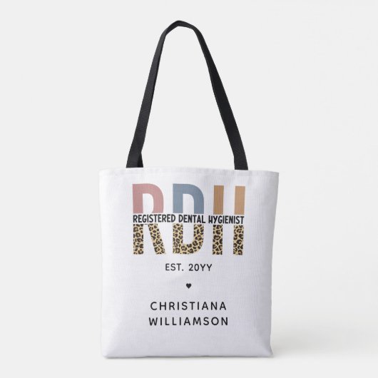 Aangepaste RDH cadeaus voor geregistreerde mondhyg Tote Bag (Achterkant)