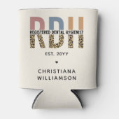 Aangepaste RDH-geregistreerde tandheelkundige cade Blikjeskoeler (Voorkant)