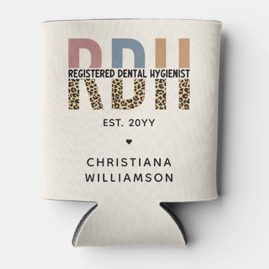 Aangepaste RDH-geregistreerde tandheelkundige cade Blikjeskoeler (Voorkant)