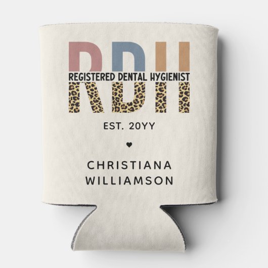 Aangepaste RDH-geregistreerde tandheelkundige cade Blikjeskoeler (Achterkant)