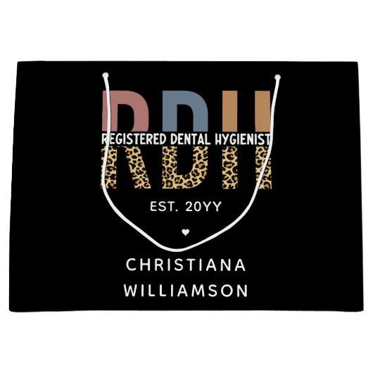 Aangepaste RDH-geregistreerde tandheelkundige cade Groot Cadeauzakje (Voorkant)