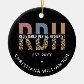 Aangepaste RDH-geregistreerde tandheelkundige cade Keramisch Ornament (Voorkant)