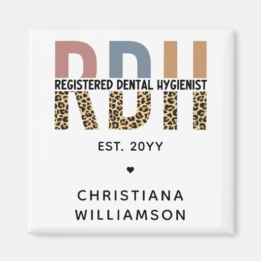 Aangepaste RDH-geregistreerde tandheelkundige cade Magneet (Voorkant)