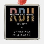 Aangepaste RDH-geregistreerde tandheelkundige cade Metalen Ornament (Voorkant)