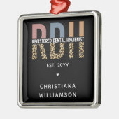 Aangepaste RDH-geregistreerde tandheelkundige cade Metalen Ornament (Links)