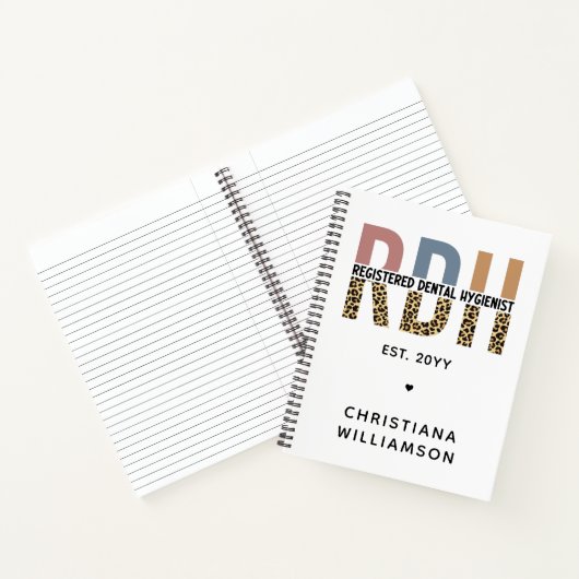 Aangepaste RDH-geregistreerde tandheelkundige cade Notitieboek (Binnen)